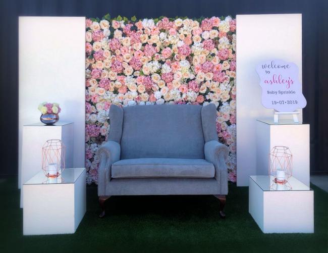 silk-flower-wall-with-panel-couch-&amp-plinth